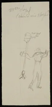partie d'un ensemble de dessins Mlle Loyal  (soeur de miss Woolford) 1968.102.2869.16 Photo Mucem