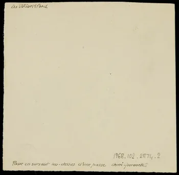 partie d'un ensemble de dessins Passe en sursaut au-dessus d'une passe demi-pirouette 1968.102.2874.2 Photo Mucem