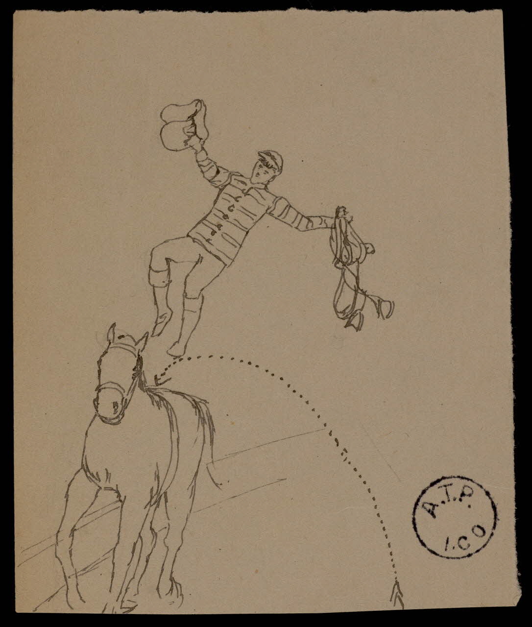 partie d'un ensemble de dessins John Yelding 1968.102.2877.1 Photo Mucem