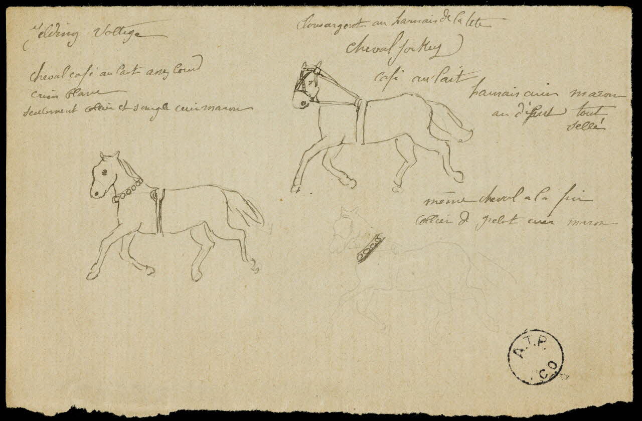 partie d'un ensemble de dessins Yelding voltige 1968.102.2877.7 Photo Mucem