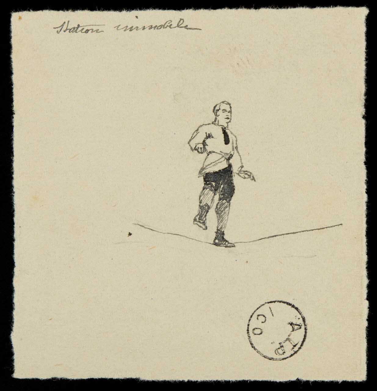 partie d'un ensemble de dessins Station immobile 1968.102.2881.3 Photo Mucem