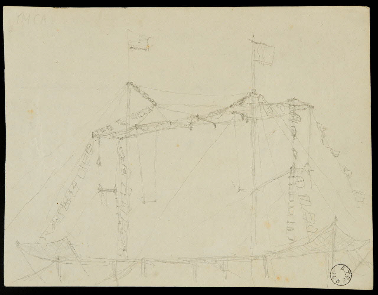 partie d'un ensemble de dessins YMCA 1968.102.2881.9 Photo Mucem