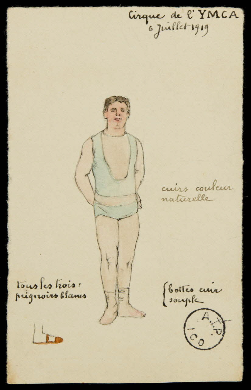 partie d'un ensemble de dessins Cirque de l'YMCA 1968.102.2884.1 Photo Mucem