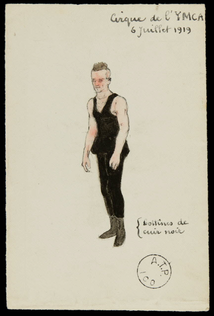 partie d'un ensemble de dessins Cirque de l'YMCA 1968.102.2884.2 Photo Mucem