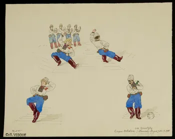 partie d'un ensemble de dessins Les Zaretzky  Cirque Beketow (Nouveau-Cirque) 20-9-1905 1968.102.2897 Photo Mucem