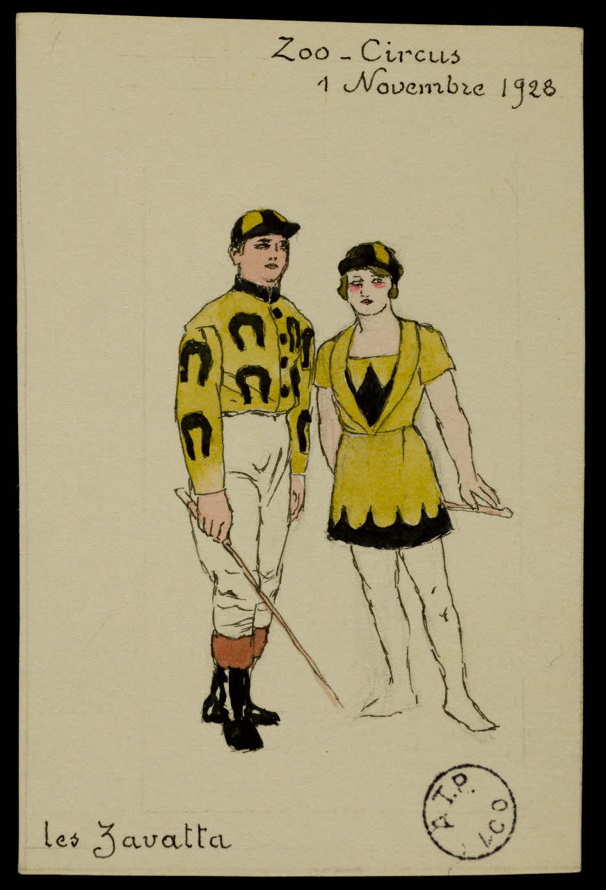 partie d'un ensemble de dessins les Zavatta 1968.102.2898 Photo Mucem