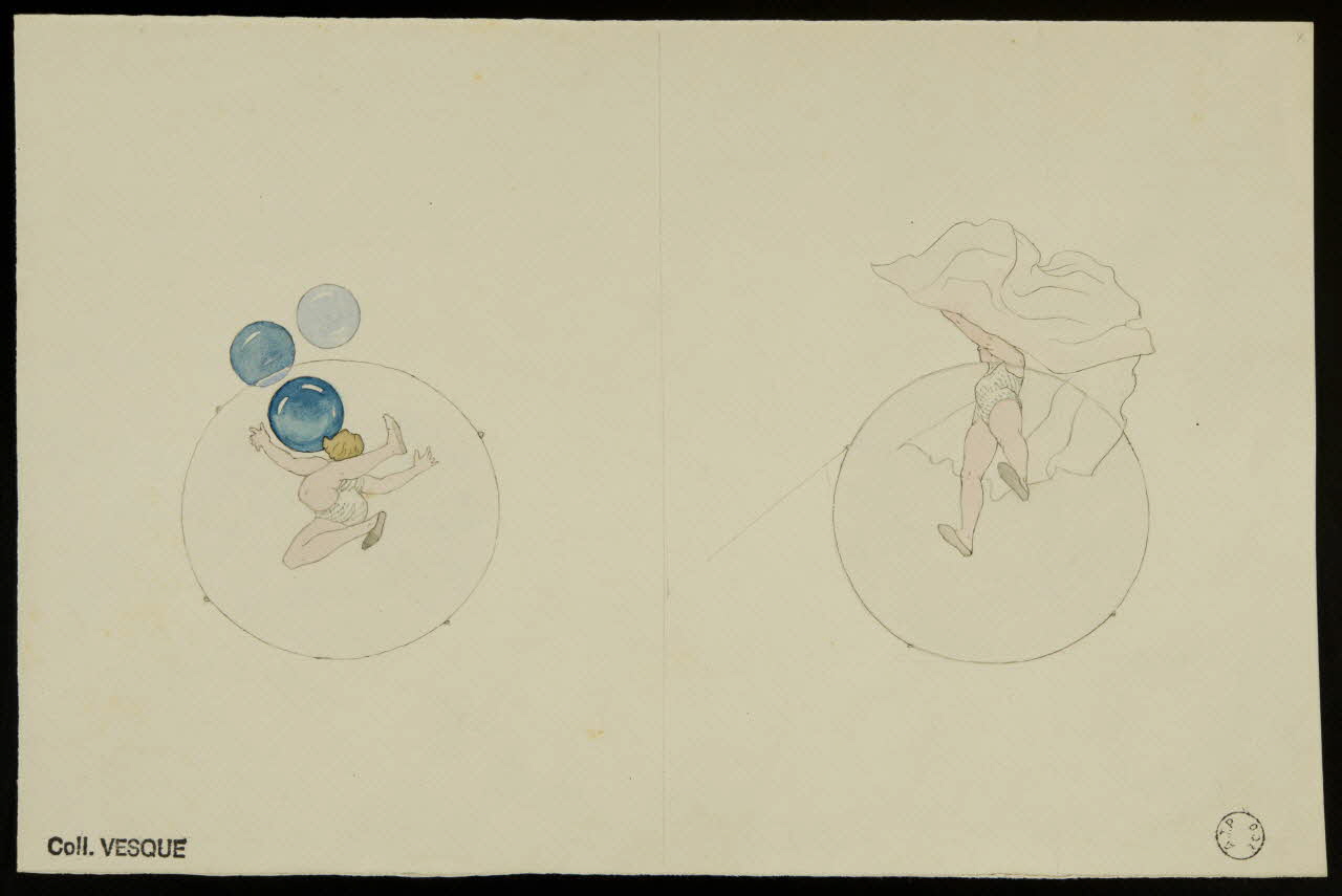 partie d'un ensemble de dessins Numéro d'acrobate 1968.102.2899 Photo Mucem
