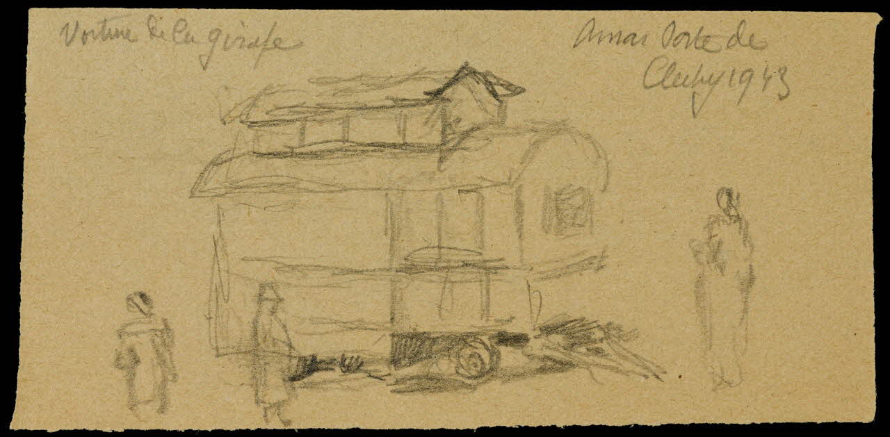 partie d'un ensemble de dessins Voiture de la Girafe 1968.102.2905 Photo Mucem