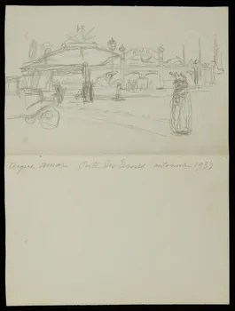 partie d'un ensemble de dessins Cirque Amar Porte des Ternes automne 1939 1968.102.2908 Photo Mucem