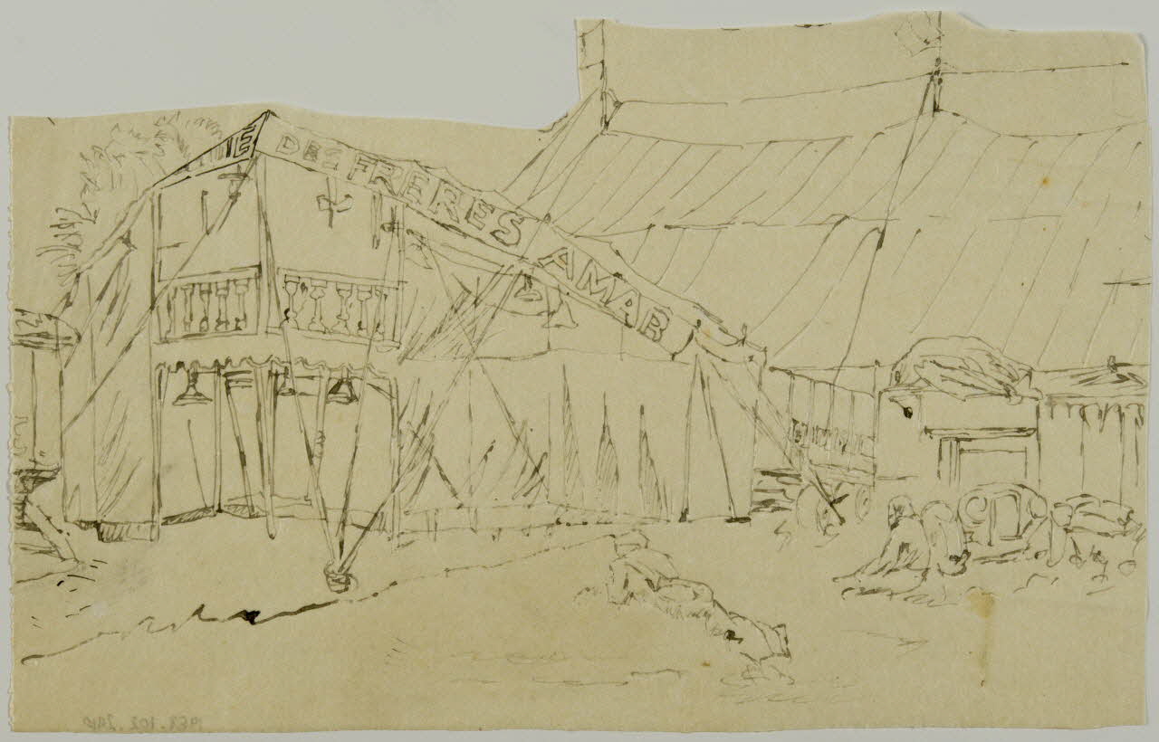 partie d'un ensemble de dessins Vue du cirque Amar 1968.102.2910 Photo Mucem