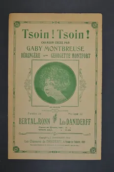 Marcel Bertal ; Léo Daniderff ; Emile Ronn ; Gaby Montbreuse chanson petit format 1916 1965.152.94  Photo Mucem