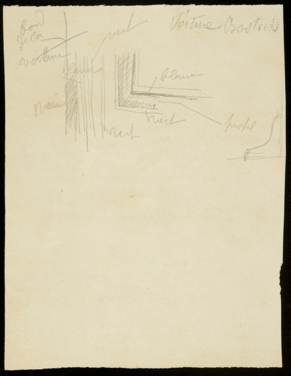 partie d'un ensemble de dessins Voiture Bostock 1968.102.2923 Photo Mucem