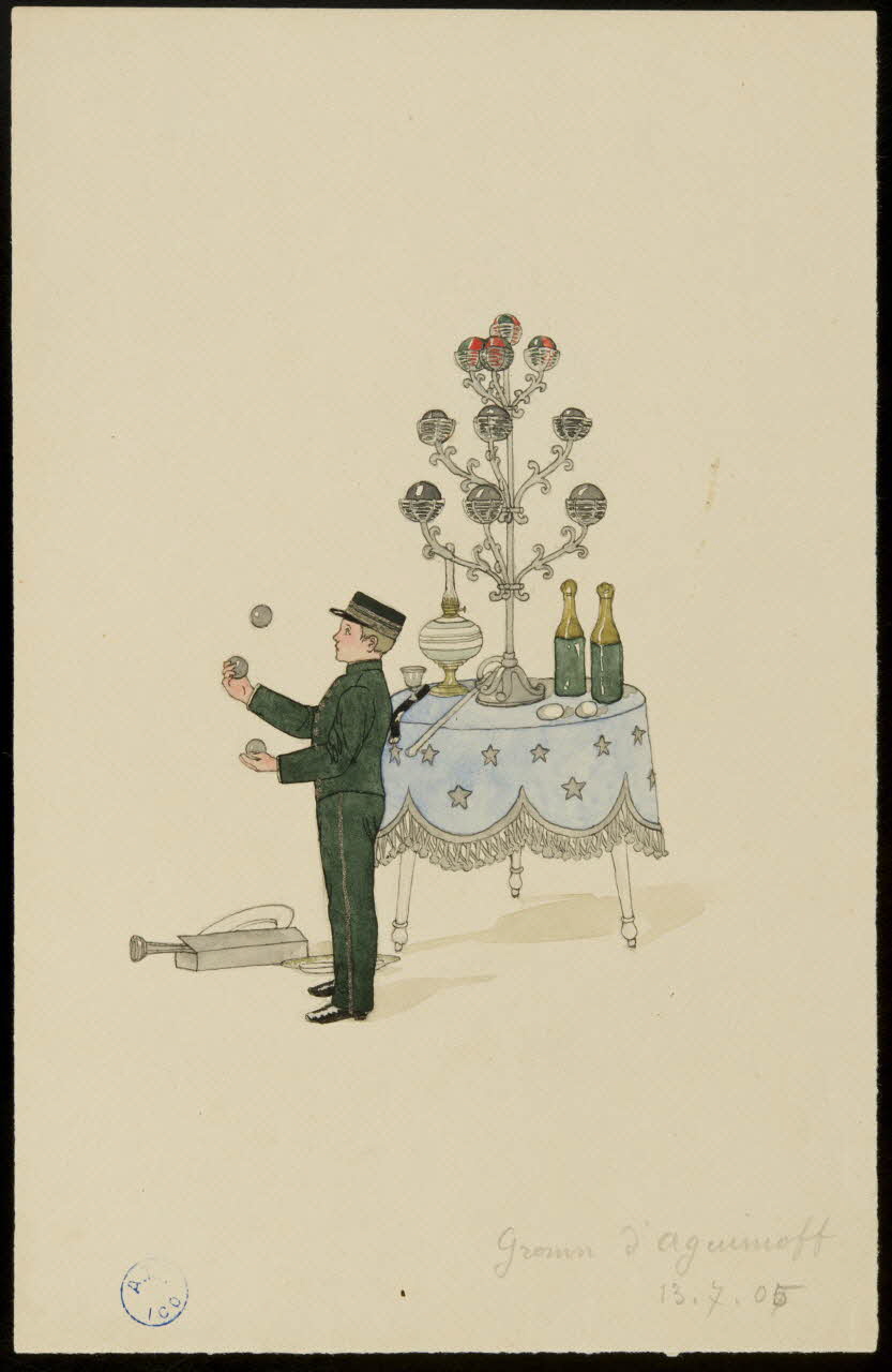 partie d'un ensemble de dessins Groom d'Aguimoff 1968.102.294.2 Photo Mucem