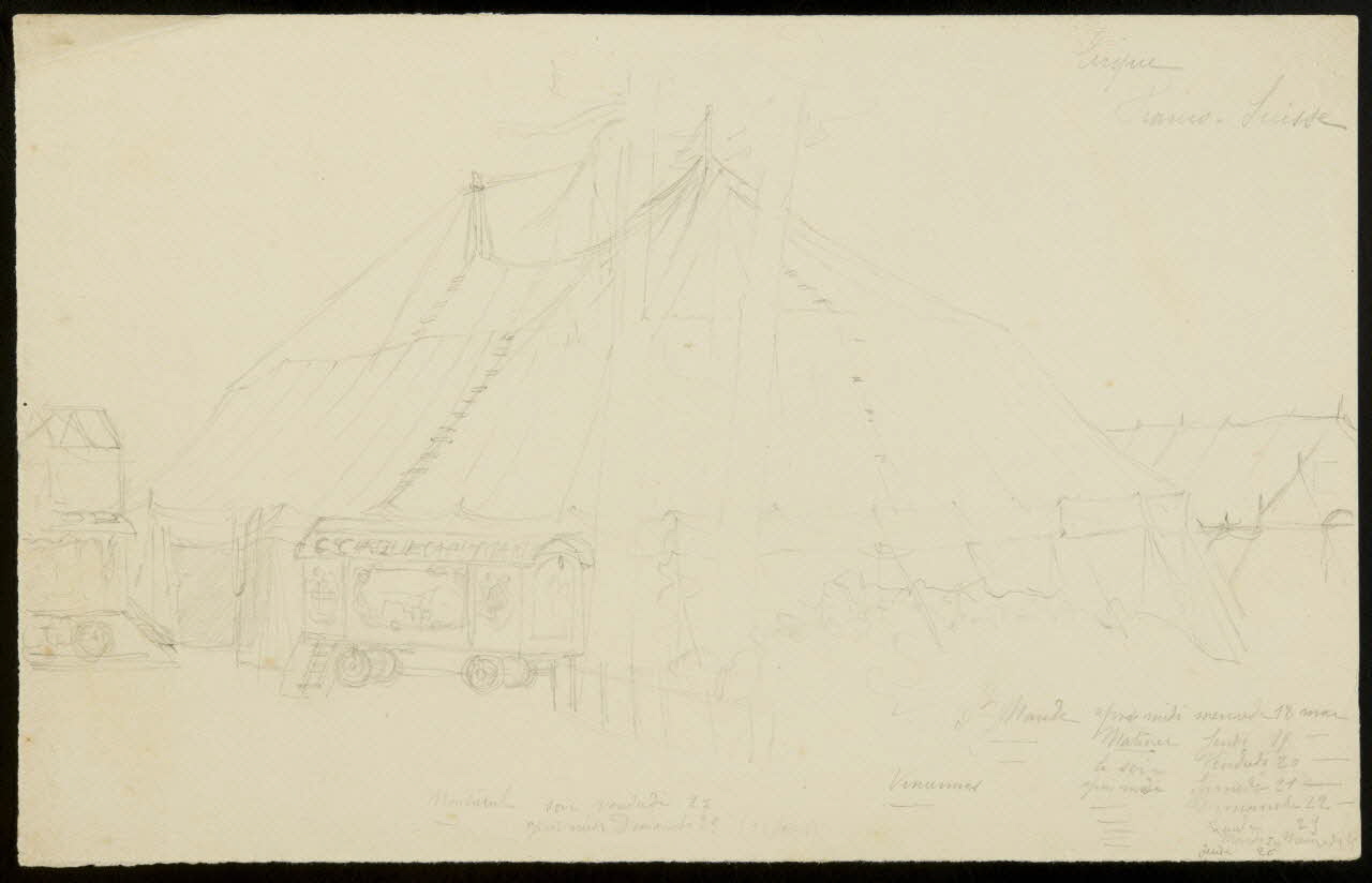 partie d'un ensemble de dessins Cirque  Franco-Suisse 1968.102.2944 Photo Mucem