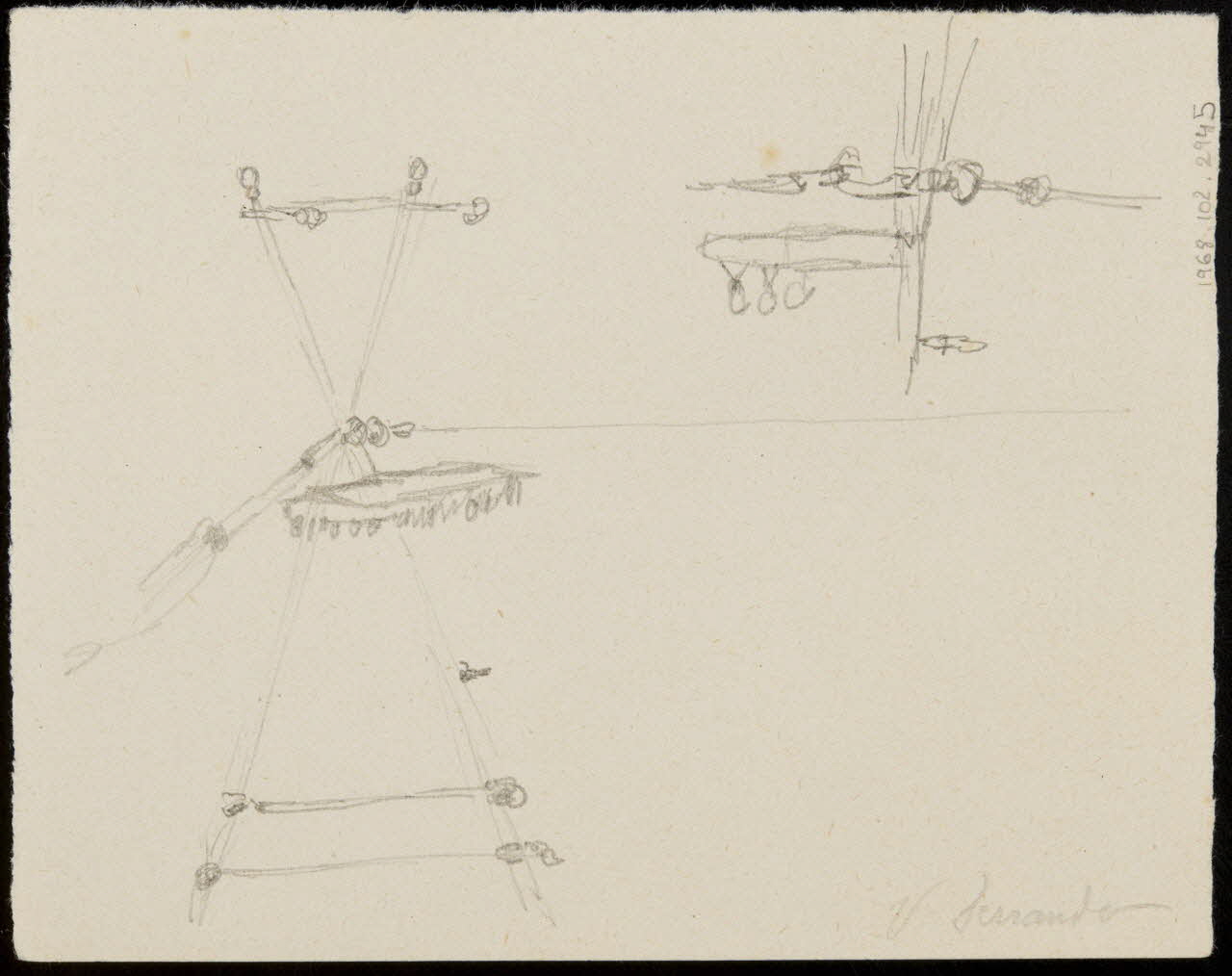 partie d'un ensemble de dessins Cirque Franco-  Suisse 1968.102.2945 Photo Mucem