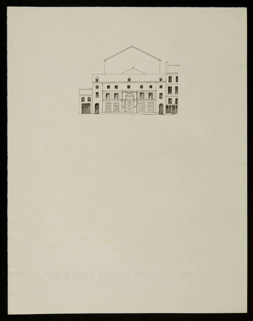 partie d'un ensemble de dessins Façade du cirque olympique Franconi 1968.102.2947 Photo Mucem