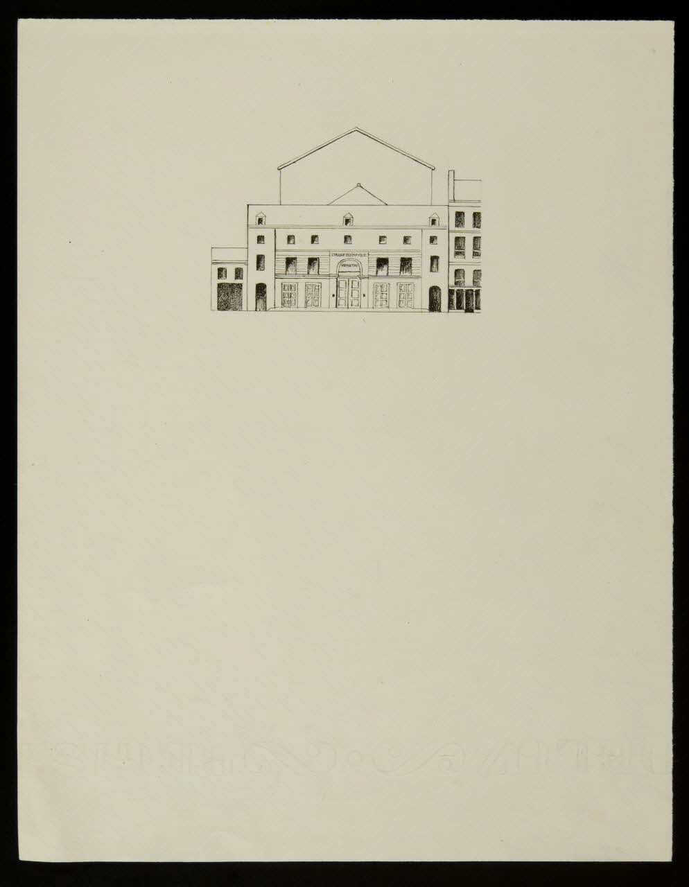 partie d'un ensemble de dessins Façade du cirque olympique Franconi 1968.102.2948 Photo Mucem