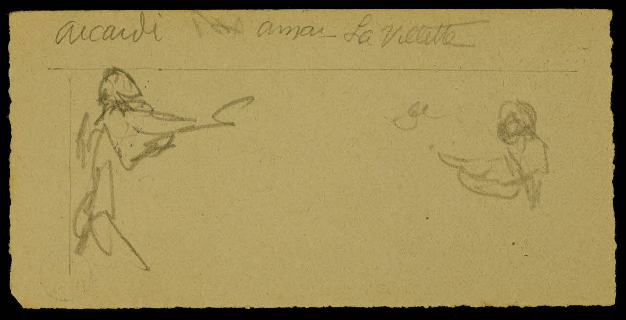 partie d'un ensemble de dessins aicardi  amar - La Villette 1968.102.296.3 Photo Mucem