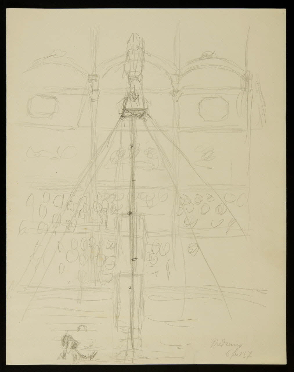 partie d'un ensemble de dessins Medrano  6 fev 37 1968.102.2960.1 Photo Mucem