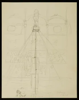 partie d'un ensemble de dessins Medrano  6 fev 37 1968.102.2960.1 Photo Mucem