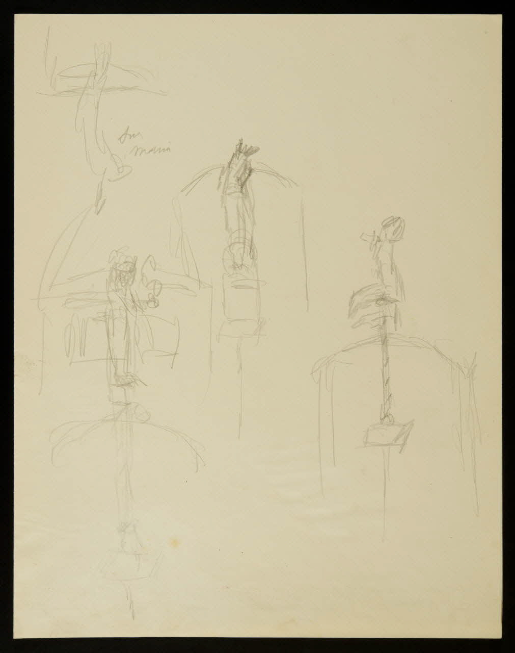 partie d'un ensemble de dessins Acrobates sur un mât chinois 1968.102.2960.2 Photo Mucem