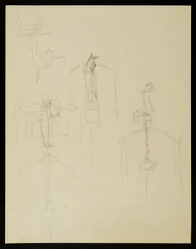 partie d'un ensemble de dessins Acrobates sur un mât chinois 1968.102.2960.2  Photo Mucem