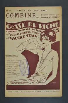 Henri Falk ; Jacques Bousquet ; Maurice Yvain ; Jeanne Cheirel ; Francis F. Salabert chanson petit format Île-de-France, France 1924 1966.158.123 Photo Mucem
