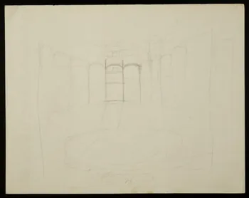 partie d'un ensemble de dessins Vue d'intérieur d'un cirque 1968.102.2962.3 Photo Mucem
