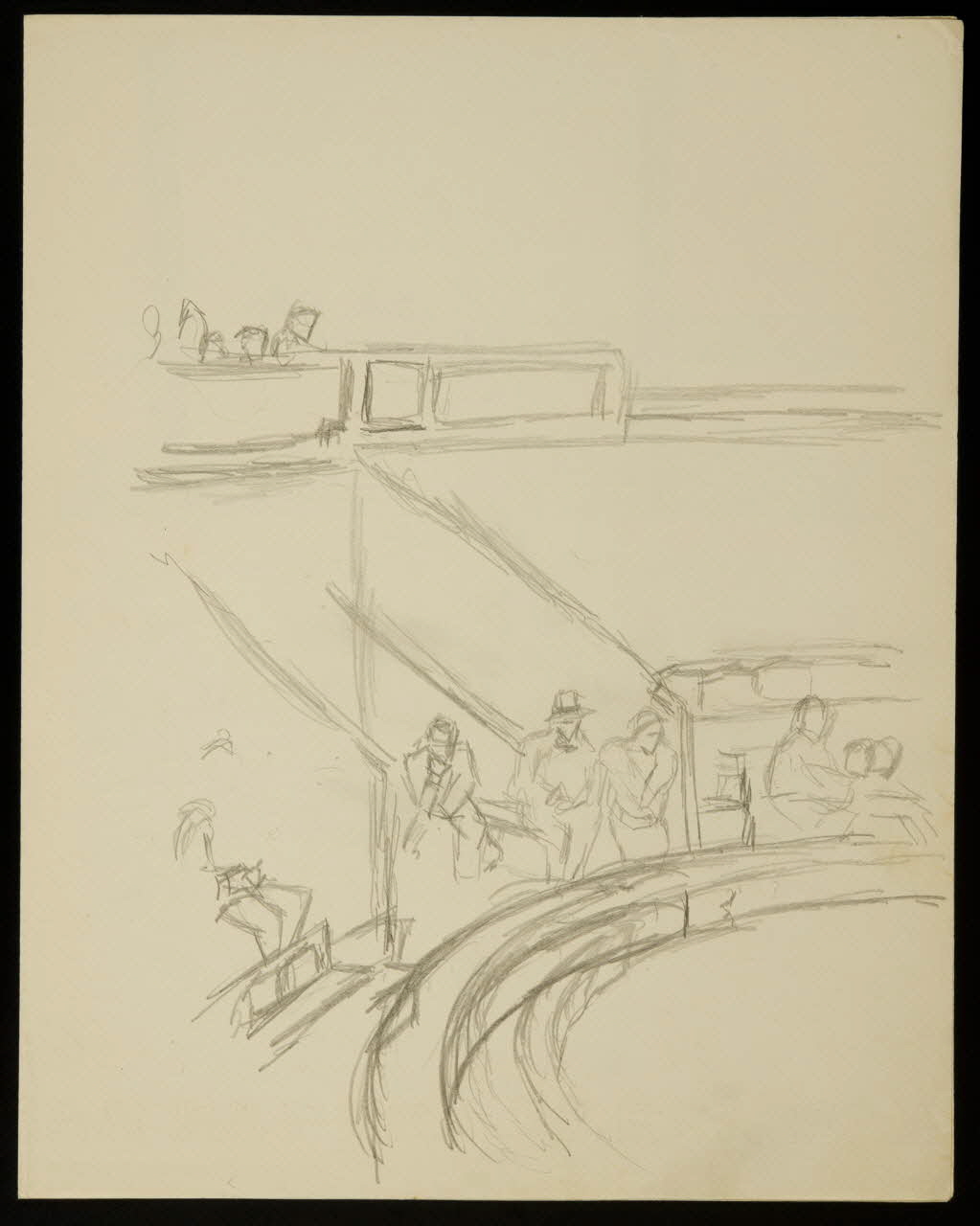 dessin Spectateurs de cirque 1968.102.2962.8 Photo Mucem