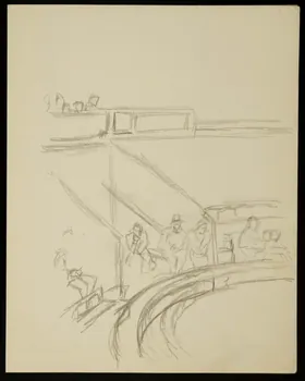 dessin Spectateurs de cirque 1968.102.2962.8 Photo Mucem