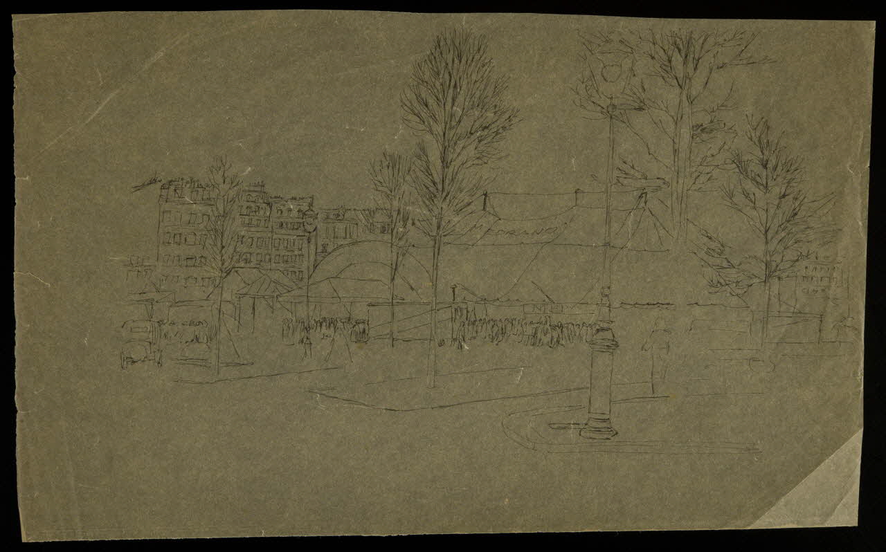 partie d'un ensemble de dessins Chapiteau du cirque Médrano 1968.102.2965 Photo Mucem