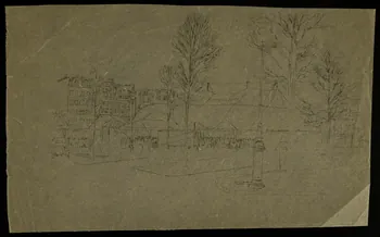 partie d'un ensemble de dessins Chapiteau du cirque Médrano 1968.102.2965 Photo Mucem