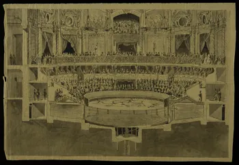partie d'un ensemble de dessins Arènes nautiques du Nouveau Cirque 1968.102.2975.1  Photo Mucem