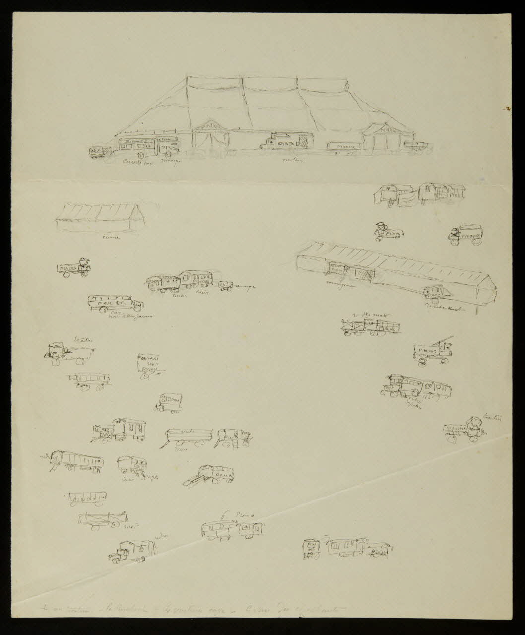 partie d'un ensemble de dessins Cirque Pinder 1968.102.2985 Photo Mucem