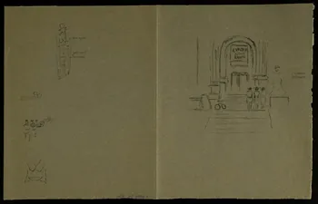 partie d'un ensemble de dessins Entrée de cirque 1968.102.2990.1  Photo Mucem