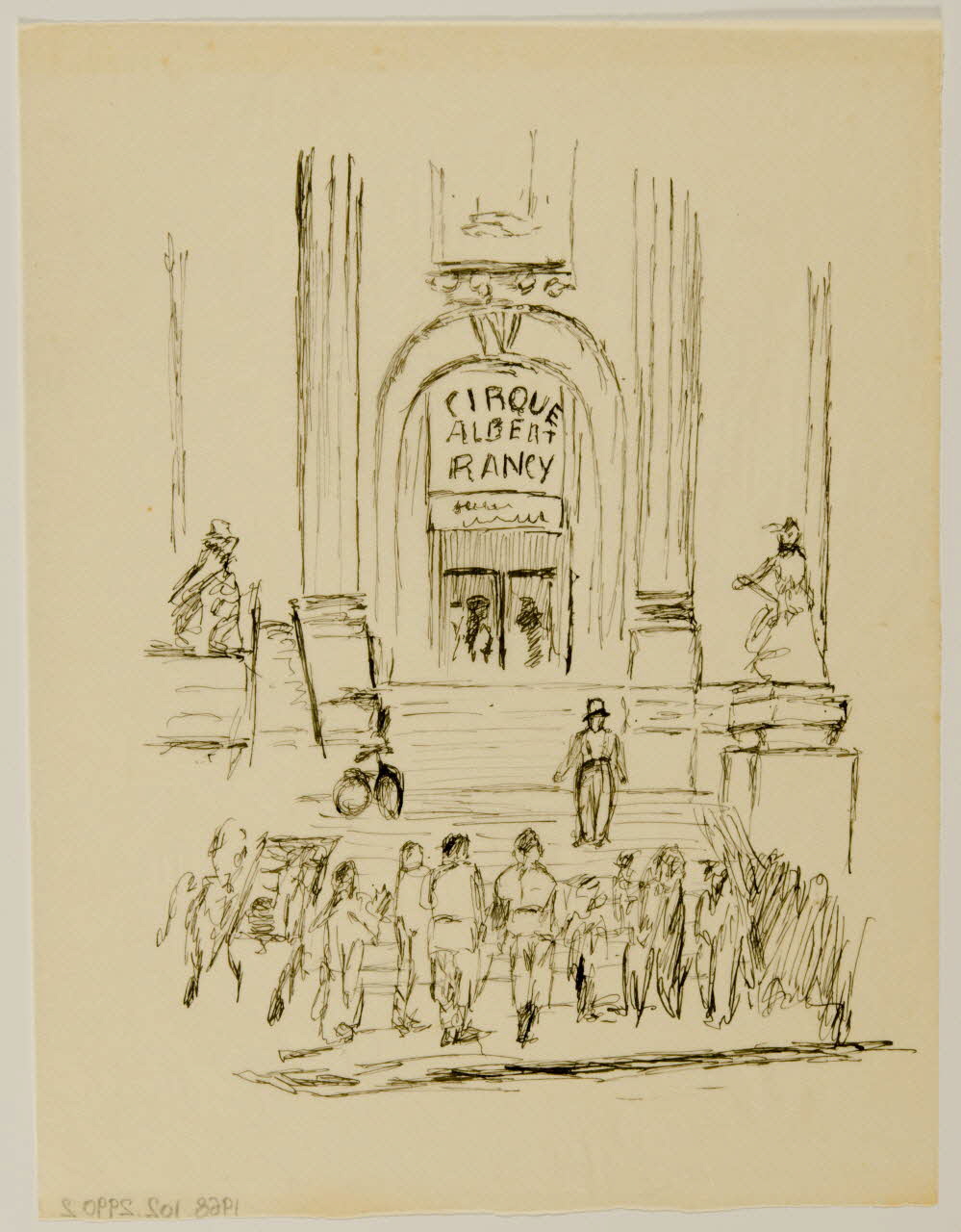 partie d'un ensemble de dessins CIRQUE  ALBERT  RANCY 1968.102.2990.2 Photo Mucem