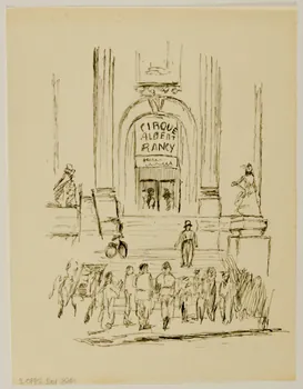partie d'un ensemble de dessins CIRQUE  ALBERT  RANCY 1968.102.2990.2 Photo Mucem