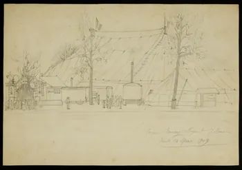 partie d'un ensemble de dessins Cirque Rancy Nogent s Marne  Jeudi 18 Mars 1909 1968.102.2992.1 Photo Mucem