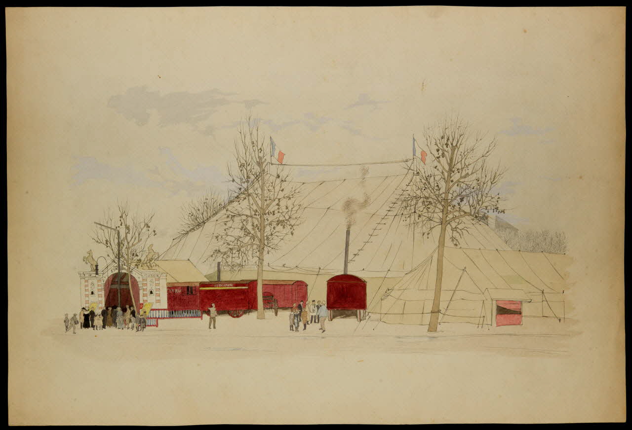 partie d'un ensemble de dessins Le cirque Rancy 1968.102.2992.2 Photo Mucem