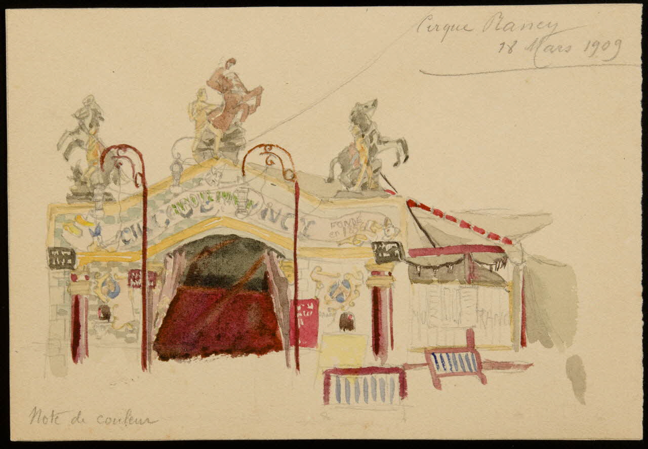 partie d'un ensemble de dessins Cirque Rancy 1968.102.2992.4 Photo Mucem