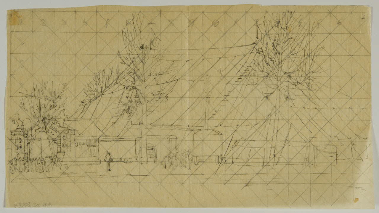 dessin Chapiteau de cirque 1968.102.2992.5 Photo Mucem