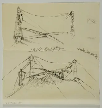 dessin Montage d'un chapiteau de cirque 1968.102.2995.2 Photo Mucem
