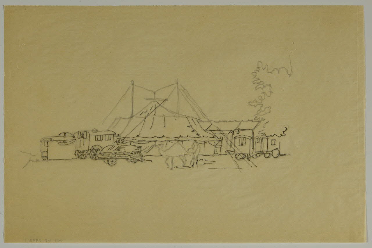 partie d'un ensemble de dessins Cirque 1968.102.2998.1 Photo Mucem
