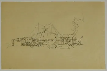 partie d'un ensemble de dessins Cirque 1968.102.2998.1 Photo Mucem