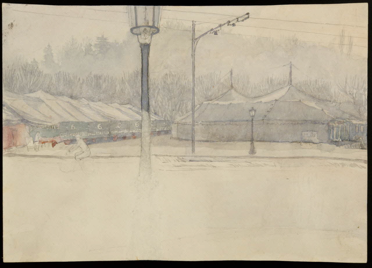 partie d'un ensemble de dessins Chapiteau de cirque 1968.102.2999.2 Photo Mucem