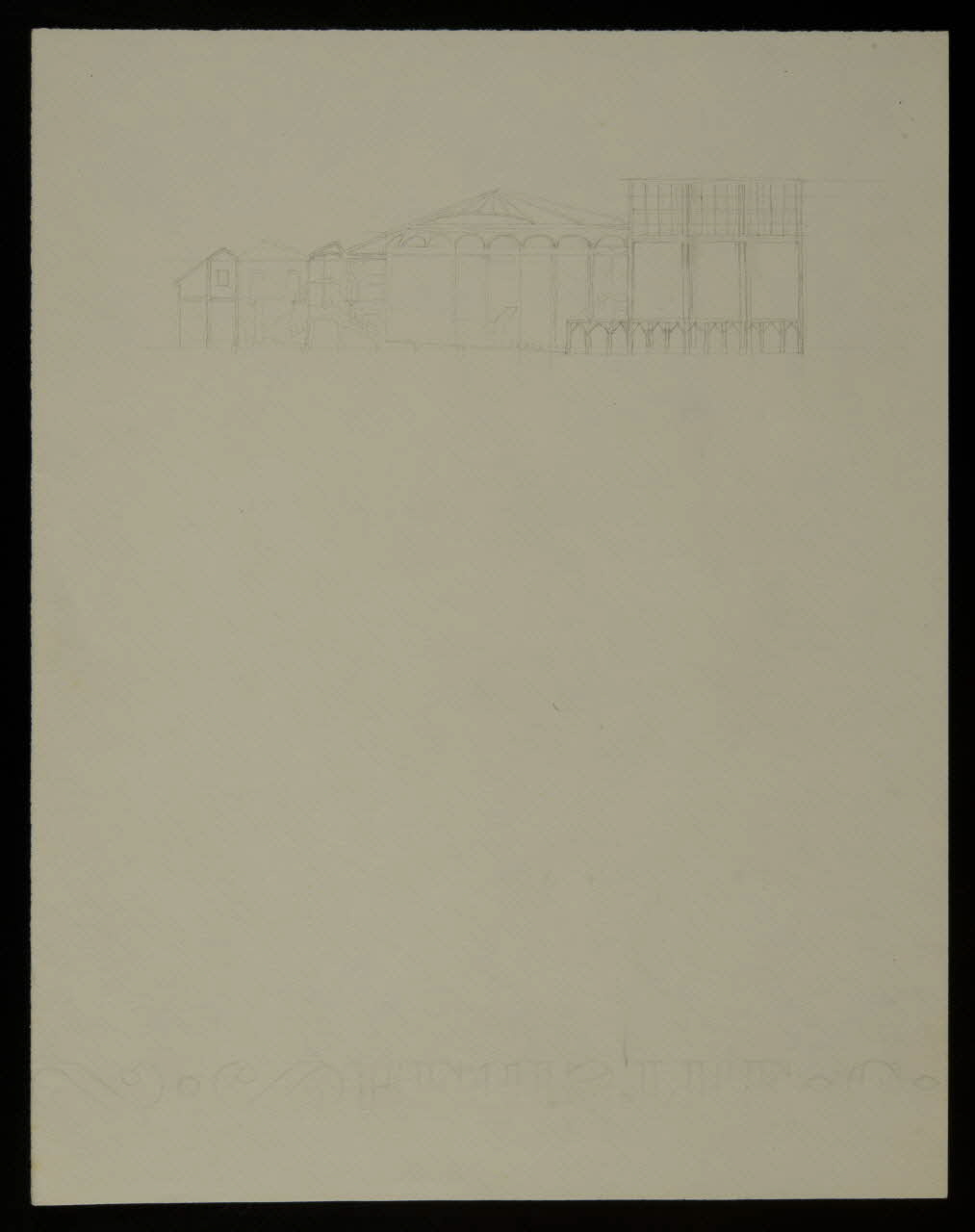 partie d'un ensemble de dessins Coupe transversale d'un chapiteau de cirque 1968.102.3005 Photo Mucem