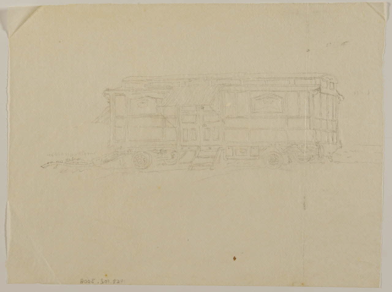 partie d'un ensemble de dessins Roulotte 1968.102.3006 Photo Mucem
