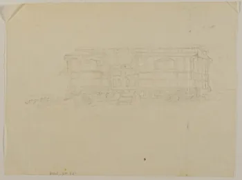 partie d'un ensemble de dessins Roulotte 1968.102.3006 Photo Mucem