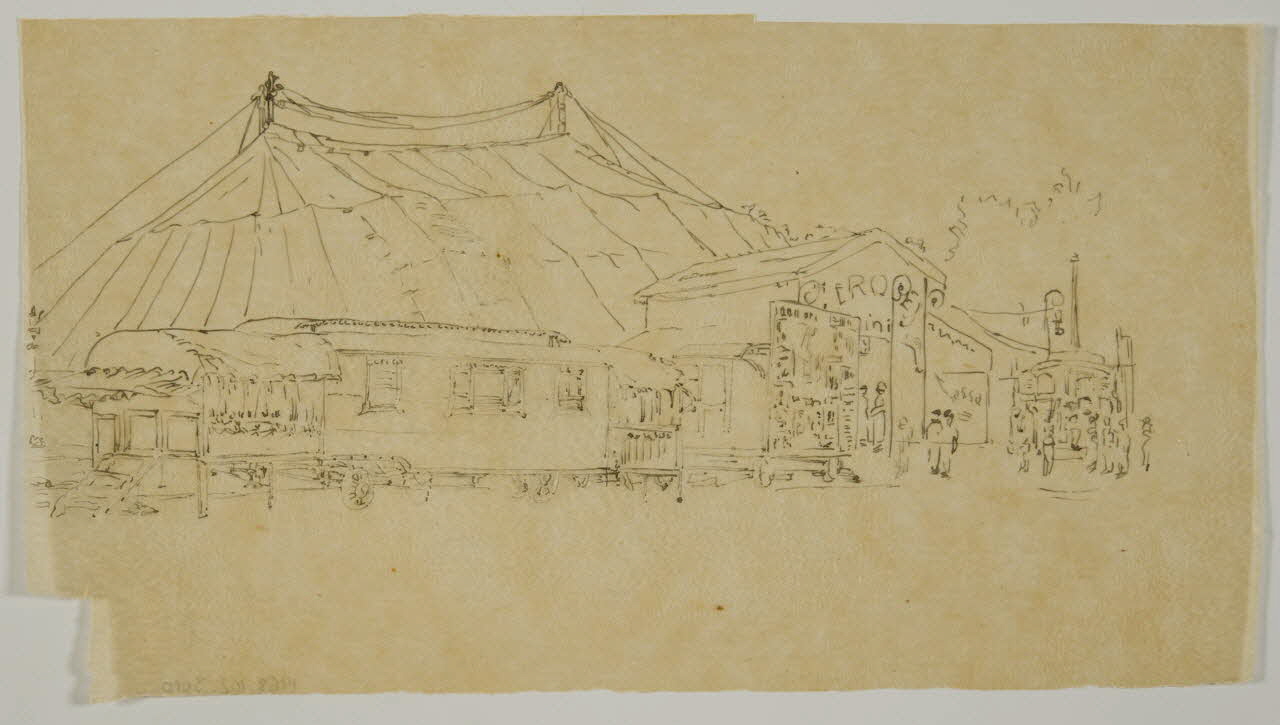 partie d'un ensemble de dessins Cirque 1968.102.3010 Photo Mucem
