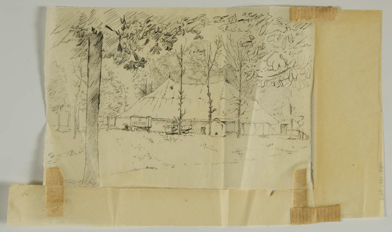partie d'un ensemble de dessins Chapiteau de cirque dans une clairière 1968.102.3012 Photo Mucem